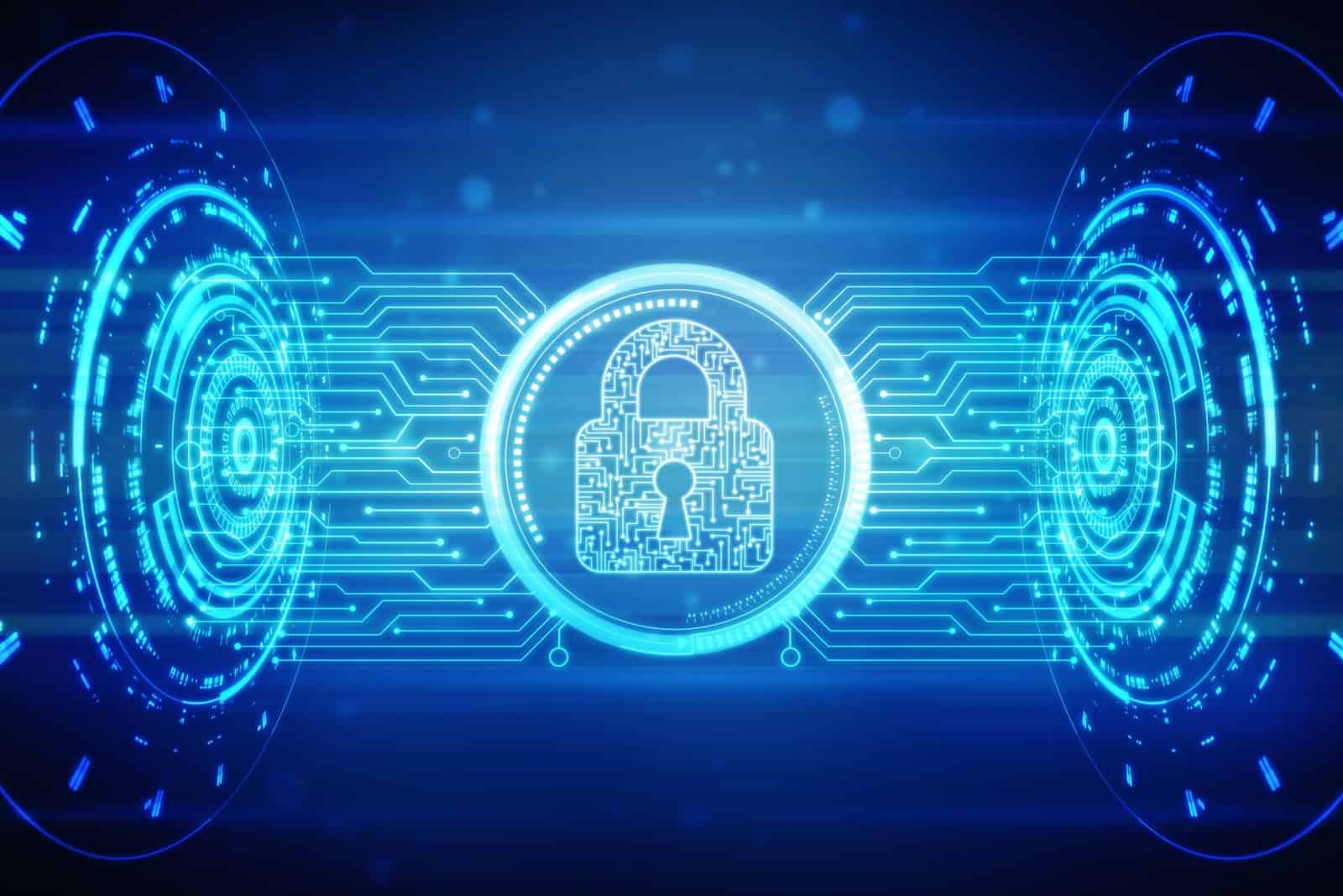 Safety Concept: Closed Padlock On Digital Background | ITque