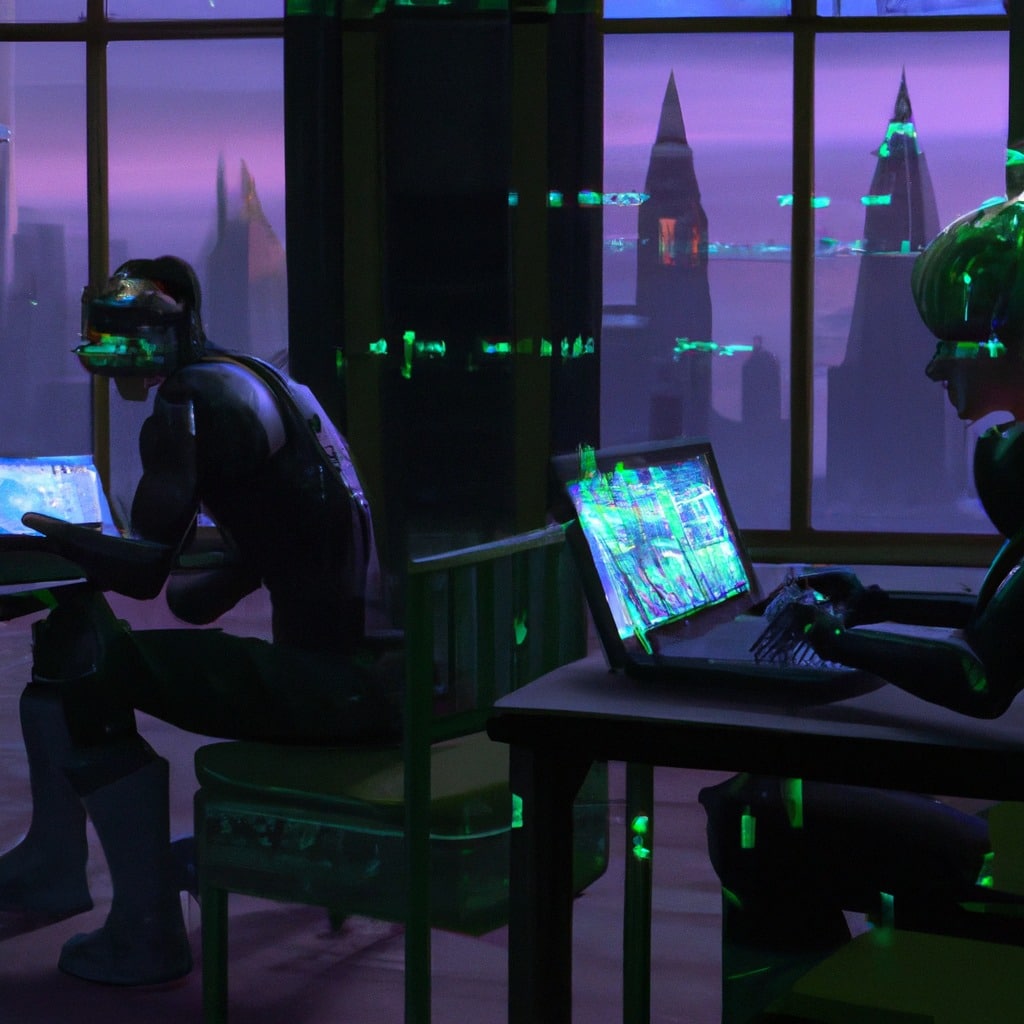 Futuristic Cyber Security Office 1